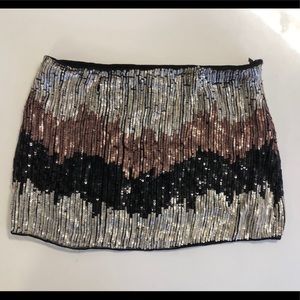 Zig Zag Sequin Skirt